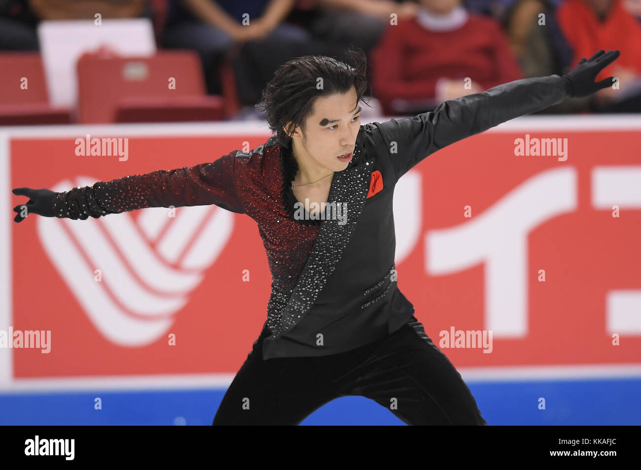 Lake Placid, New York, USA. November 2017. Takahito Mura (JPN) Eiskunstlauf : ISU Grand Prix von Eiskunstlauf 2017 Skate America Männer's Free Skating auf der 1980 Rink - Herb Brooks Arena in Lake Placid, New York, Vereinigte Staaten . Quelle: AFLO/Alamy Live News Stockfoto