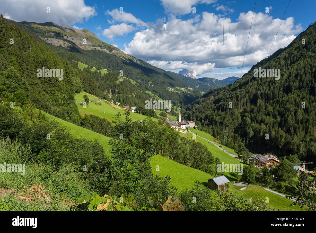 Landschaft und Berge rund um Assekrem, Discepole del Vangelo in der Nähe von Arabba, Dolomiten, Südtirol, Italien, Europa Stockfoto