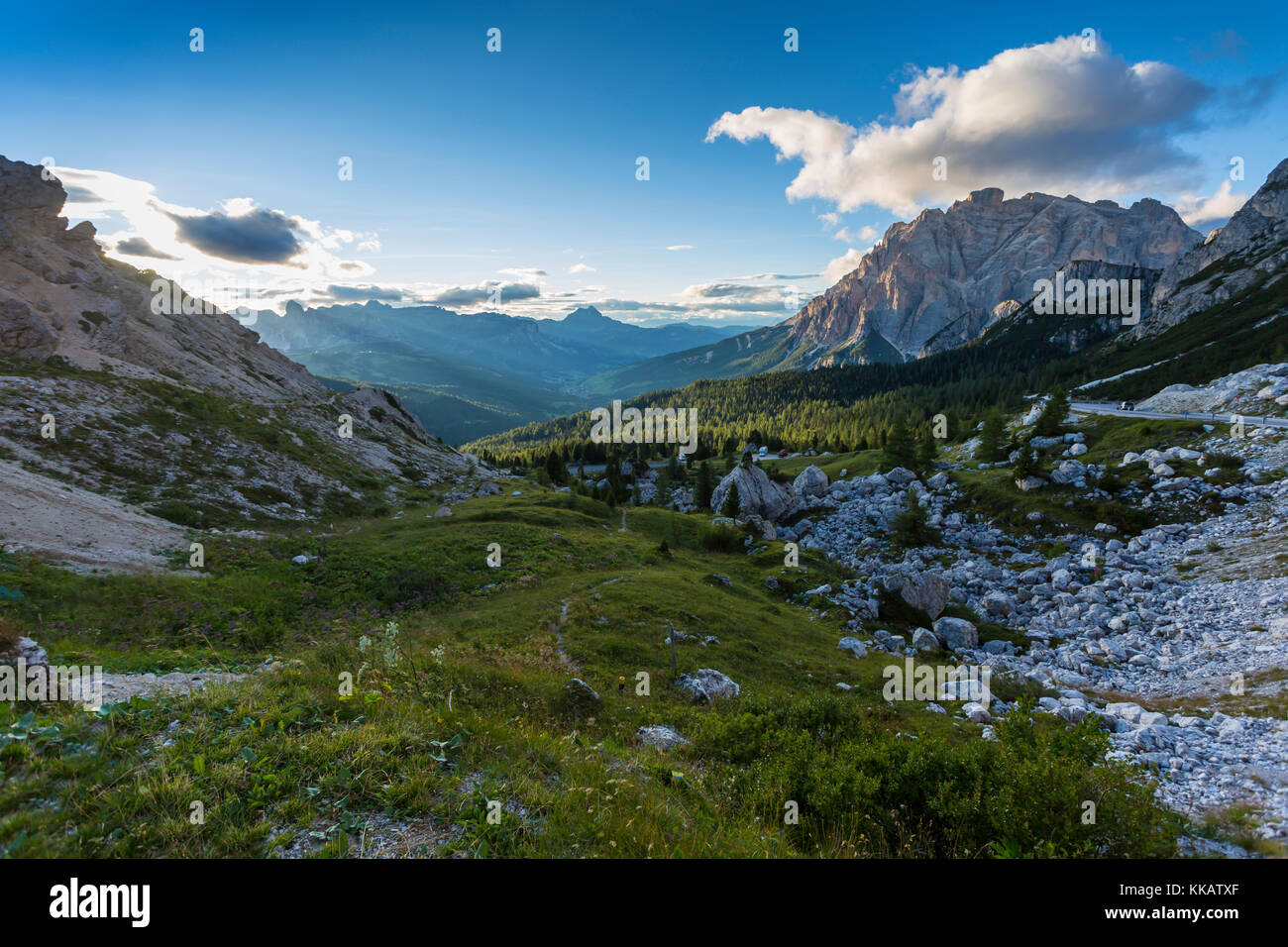 Valparola PassPasso di Valparola, Livinallongo del Col di Lana, Provinz Belluno, Dolomiten, Italien, Europa Stockfoto