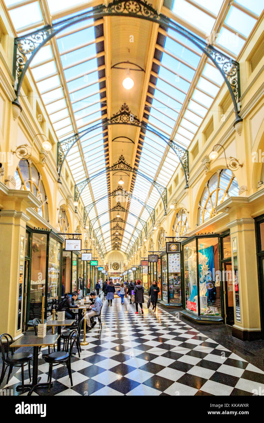 Australien, Bourke Street, Melbourne, Royal Arcade, Victoria, Central Business District, historischen, Shopping Stockfoto