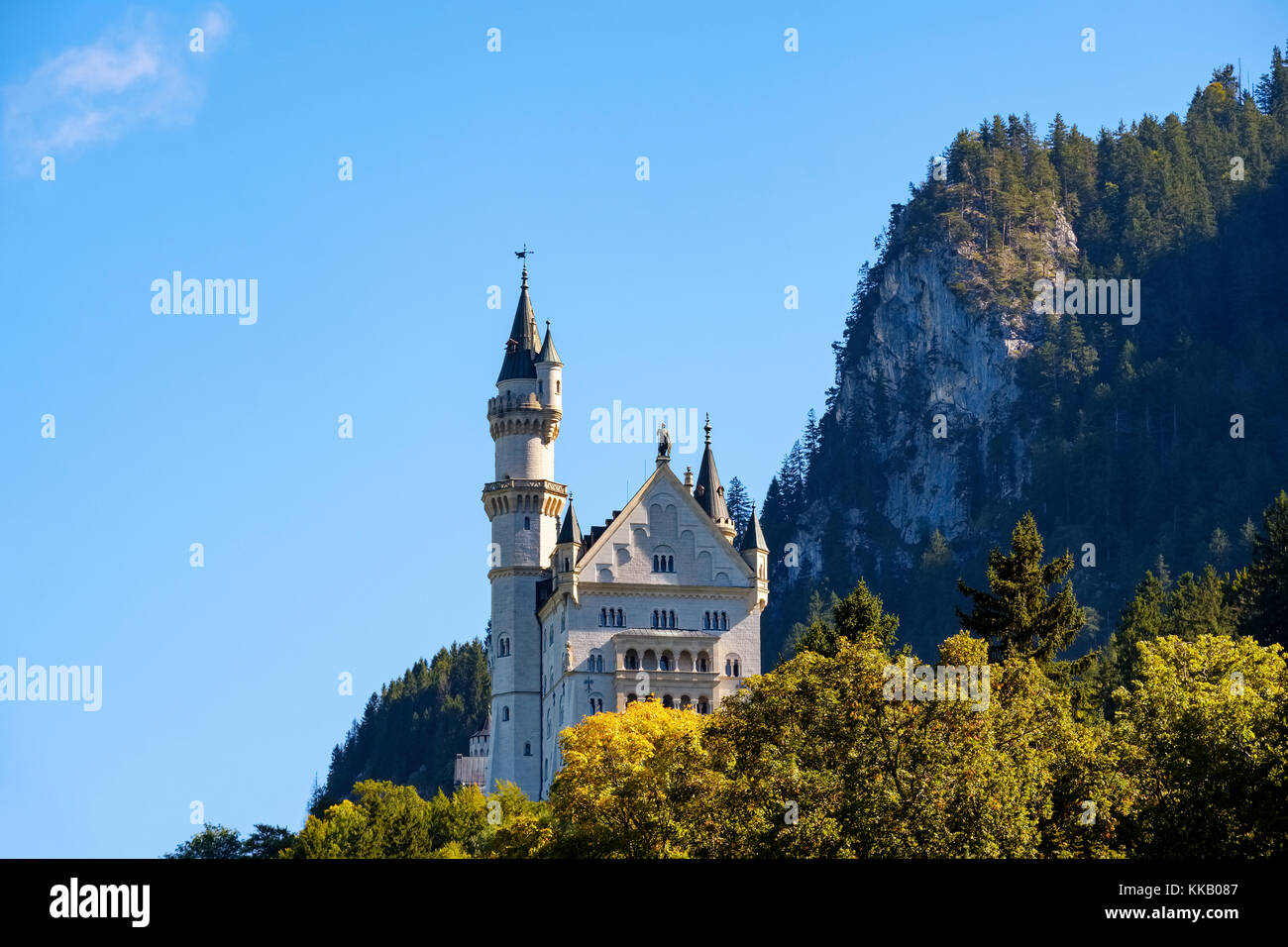 Schloss Neuschwanstein, Schwangau, Königswinkel, Ostallgäu, Allgäu, Schwaben, Bayern, Deutschland Stockfoto
