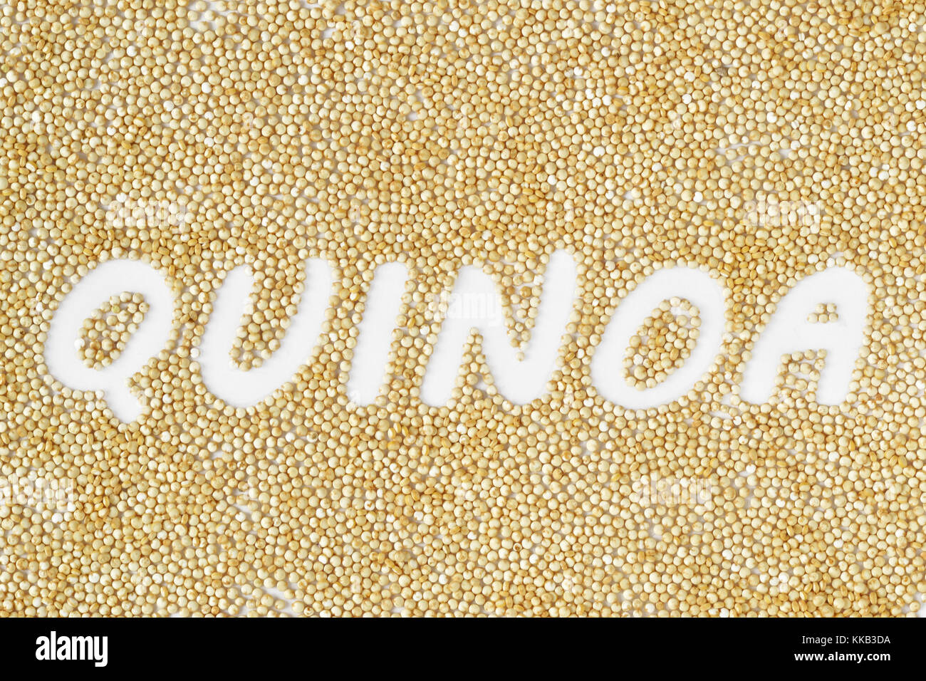 Quinoa Körner schreiben Stockfoto