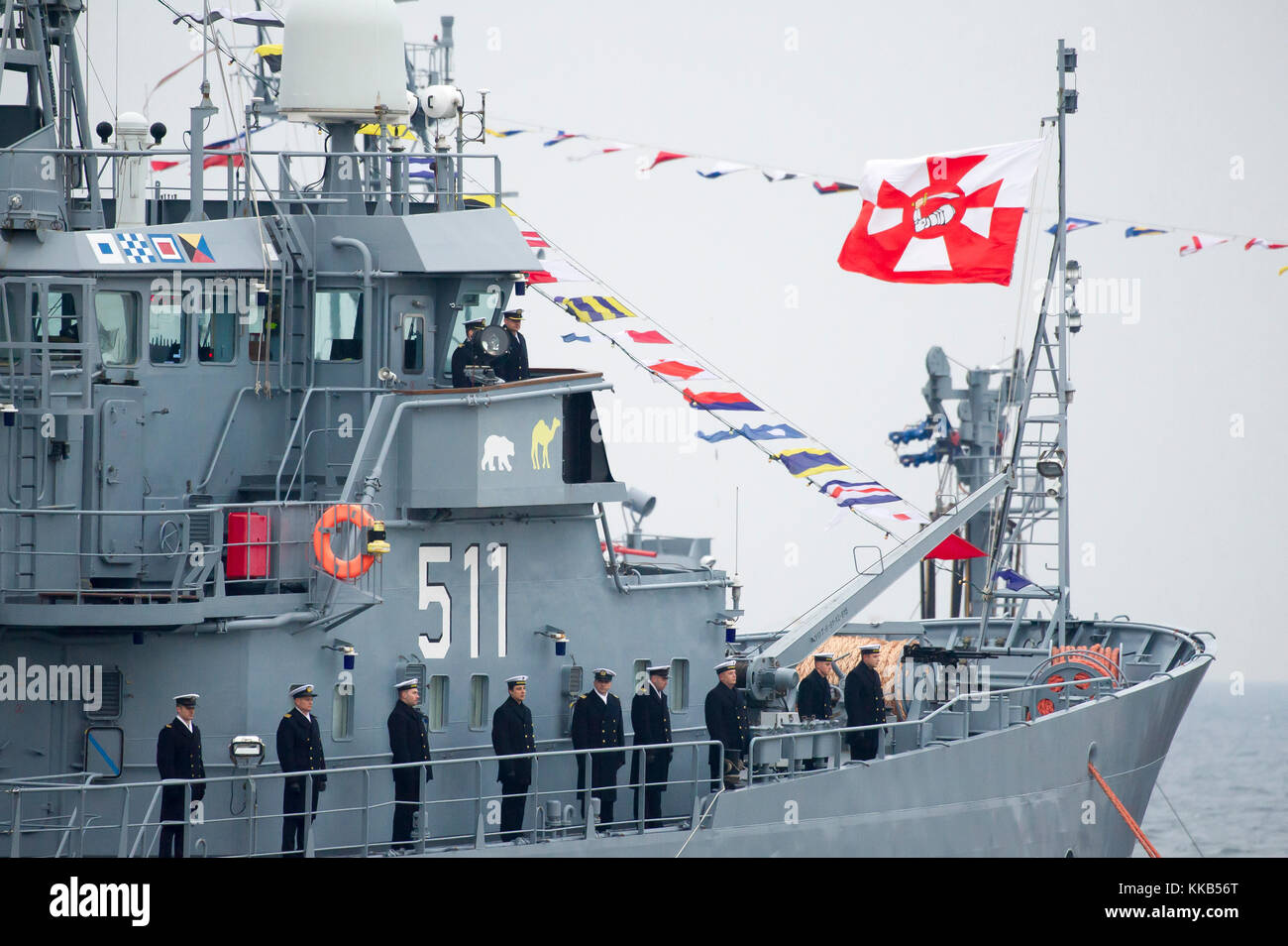 ORP Kontradmiral Xawery Czernicki, Multitasking logistische Unterstützung Schiff der polnischen Marine, in Gdynia, Polen. 28. November 2017 © wojciech Strozyk/Ala Stockfoto