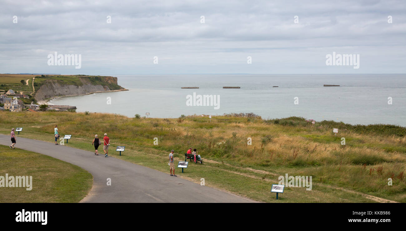 Arromanches-les-Bains, Normandie, Frankreich, Europa. Stockfoto