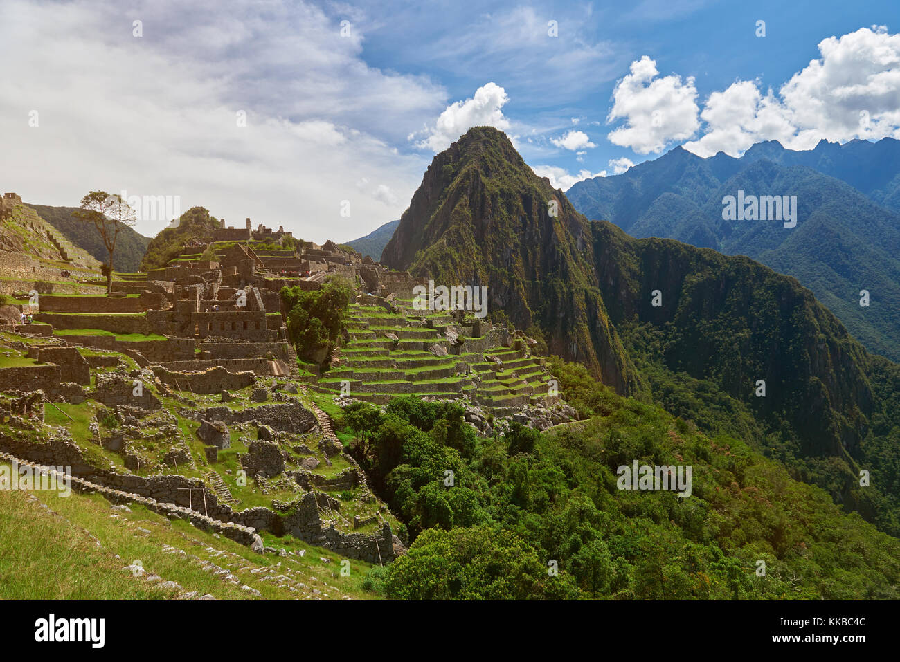 Antike Kultur der Inkas in Peru, Machu Picchu Unesco geschützten Ort Stockfoto