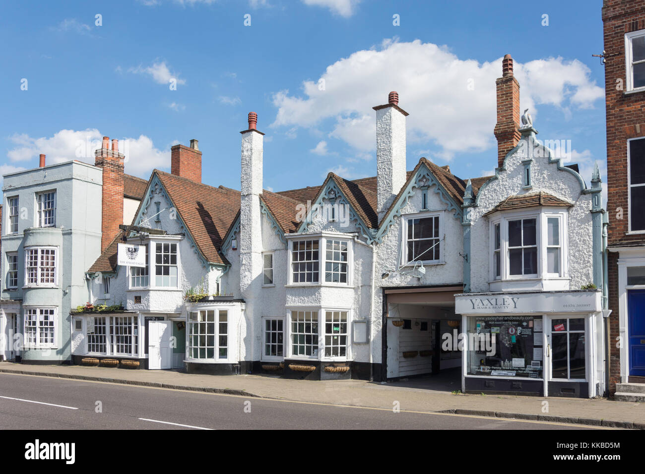 15. jahrhundert der Spread Eagle Hotel, Newland Street, Witham, Essex, England, Vereinigtes Königreich Stockfoto