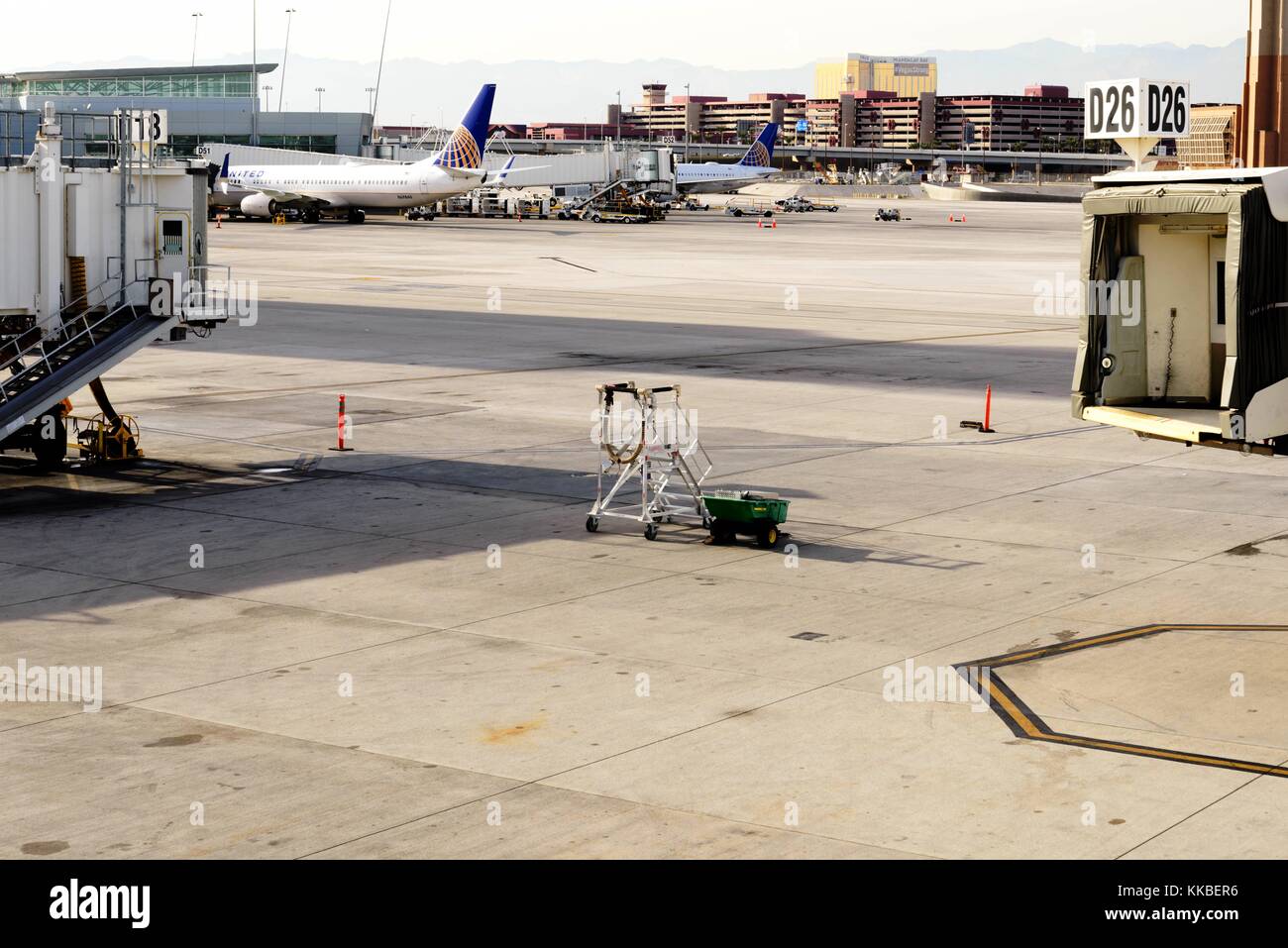 Rampe Operationen bei LAS Flughafen Stockfoto