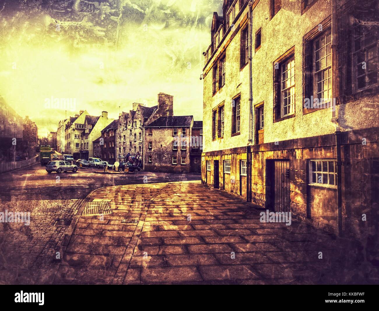 Royal Mile in Edinburgh. Stockfoto