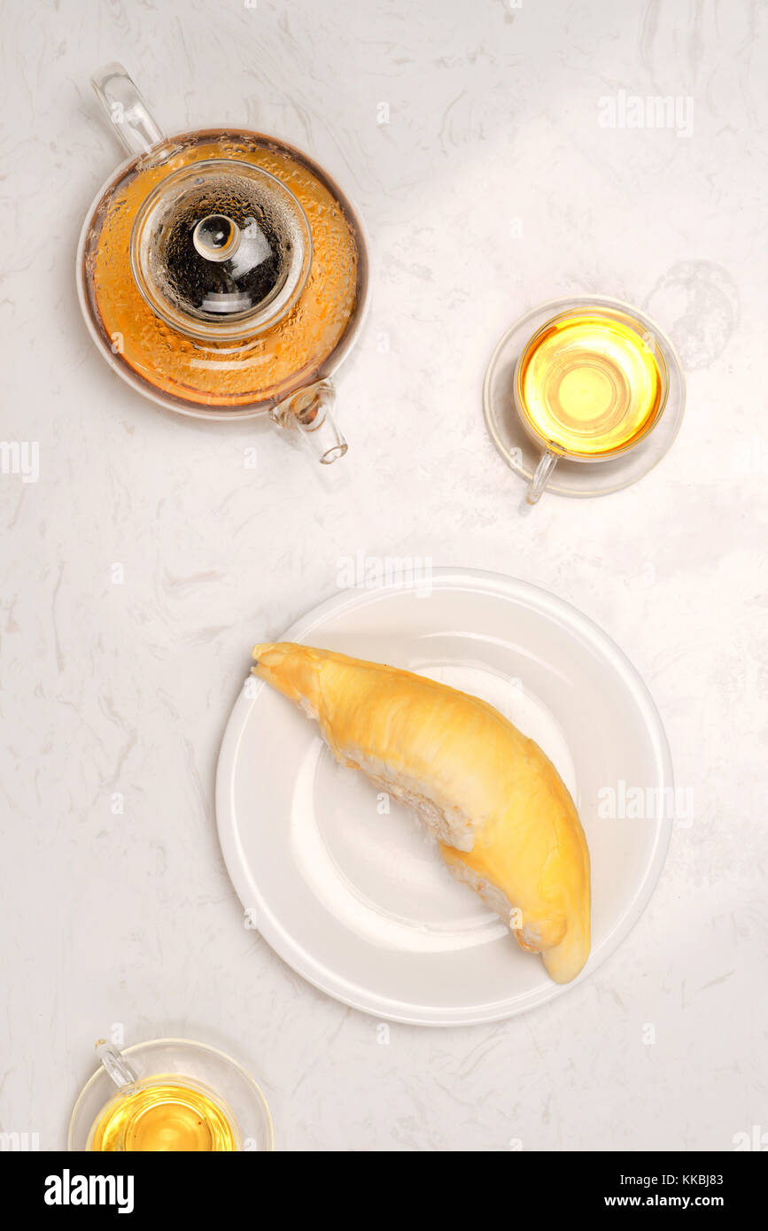 Durian ist Vietnamesisch tropische Früchte so lecker, süß und gut riechen. Stockfoto