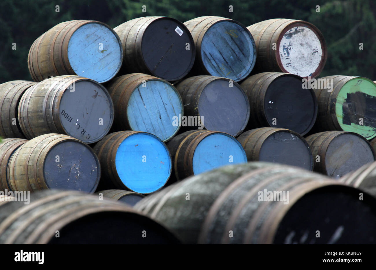 Whisky, in der schottischen Brennereien hergestellt. Stockfoto