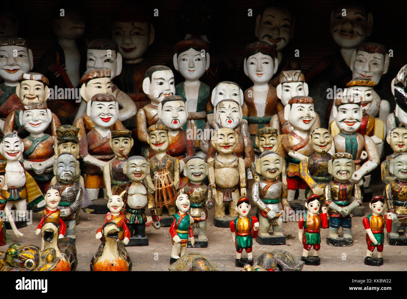Wasser Marionetten für Verkauf, Tempel der Literatur, Hanoi, Vietman Stockfoto