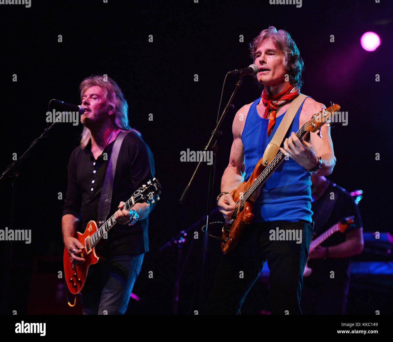 Fort Lauderdale, FL - Januar 08: Peter Beckett, ronn Moss der Player im Pompano Beach Amphitheater führt am 8. Januar 2016 in Fort Lauderdale, Florida Personen: Peter Beckett, ronn Moss Stockfoto