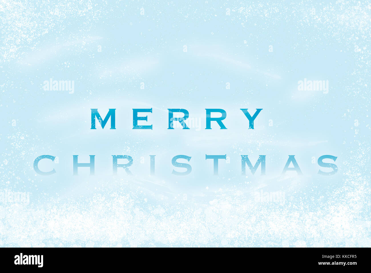 Weihnachten Hintergrund mit Schnee Effekt und festliche Text Stockfoto