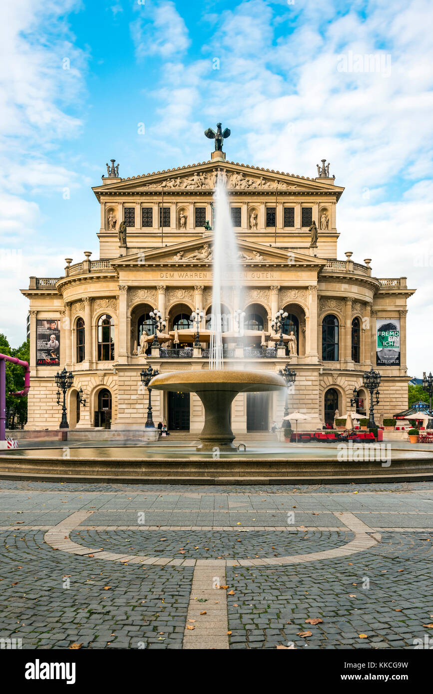 Alte Oper und frühere Oper, Frankfurt, Hessen, Deutschland Stockfoto