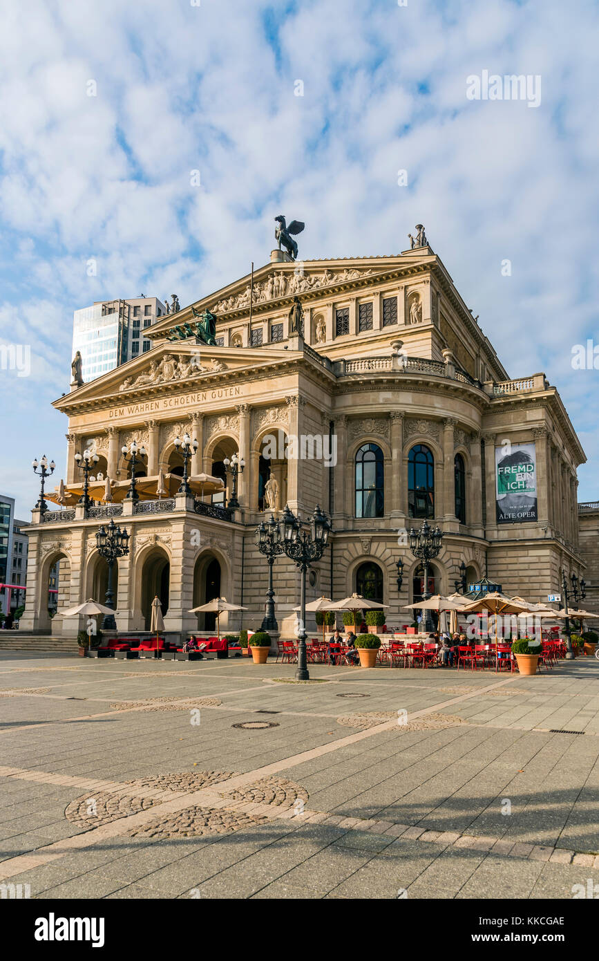 Alte Oper und frühere Oper, Frankfurt, Hessen, Deutschland Stockfoto