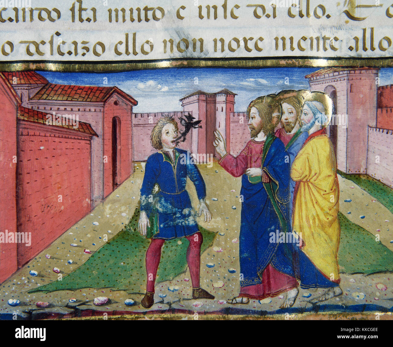 Cristofor De Predis (1440-1486). Italienische Miniaturisten. Jesus Heilung ein dämonisches. Codex De Predis. (1476). Königliche Bibliothek. Turin. Italien. Stockfoto