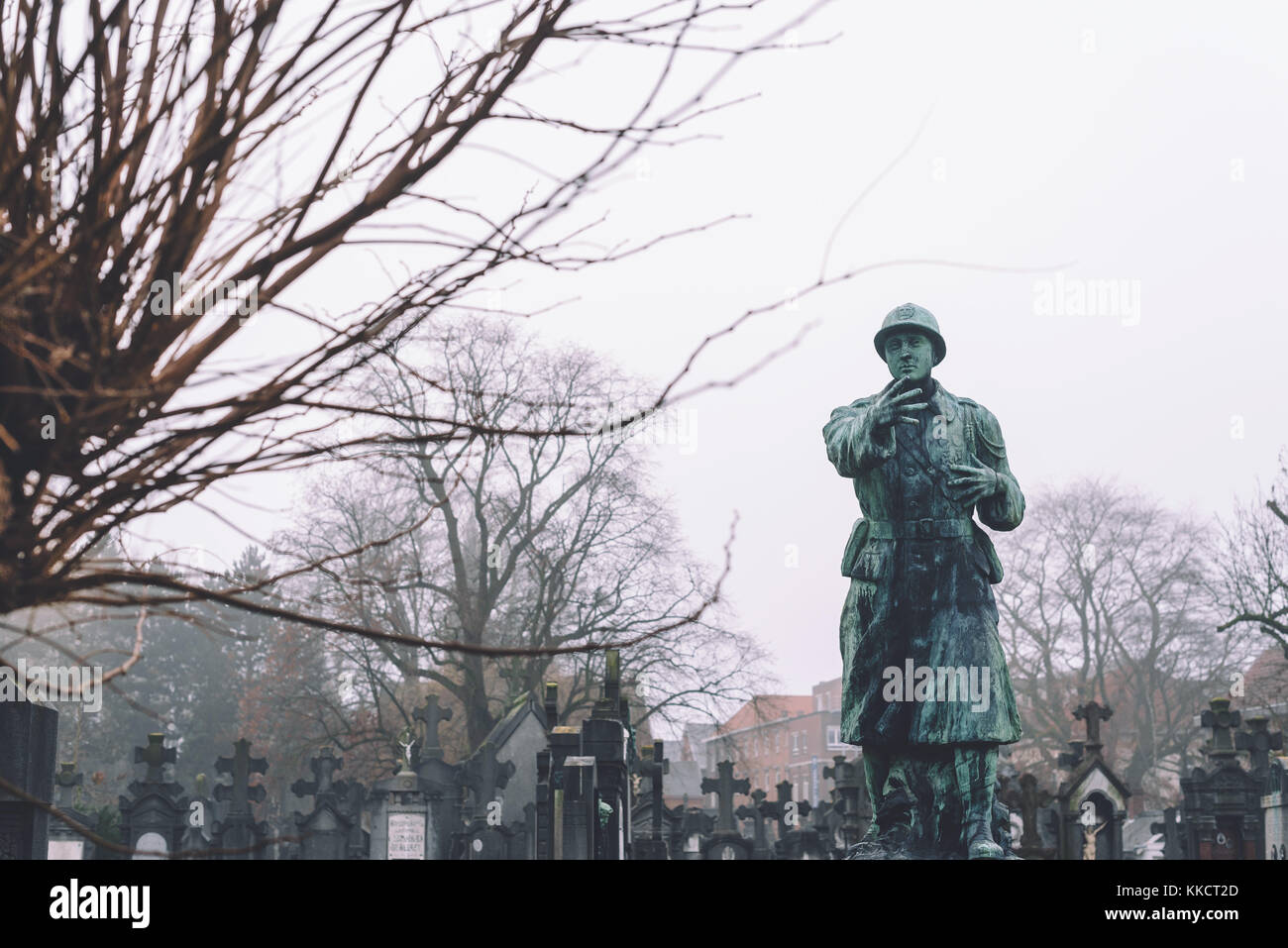 Friedhof Denkmäler und Gräber in Gent, Belgien Stockfoto