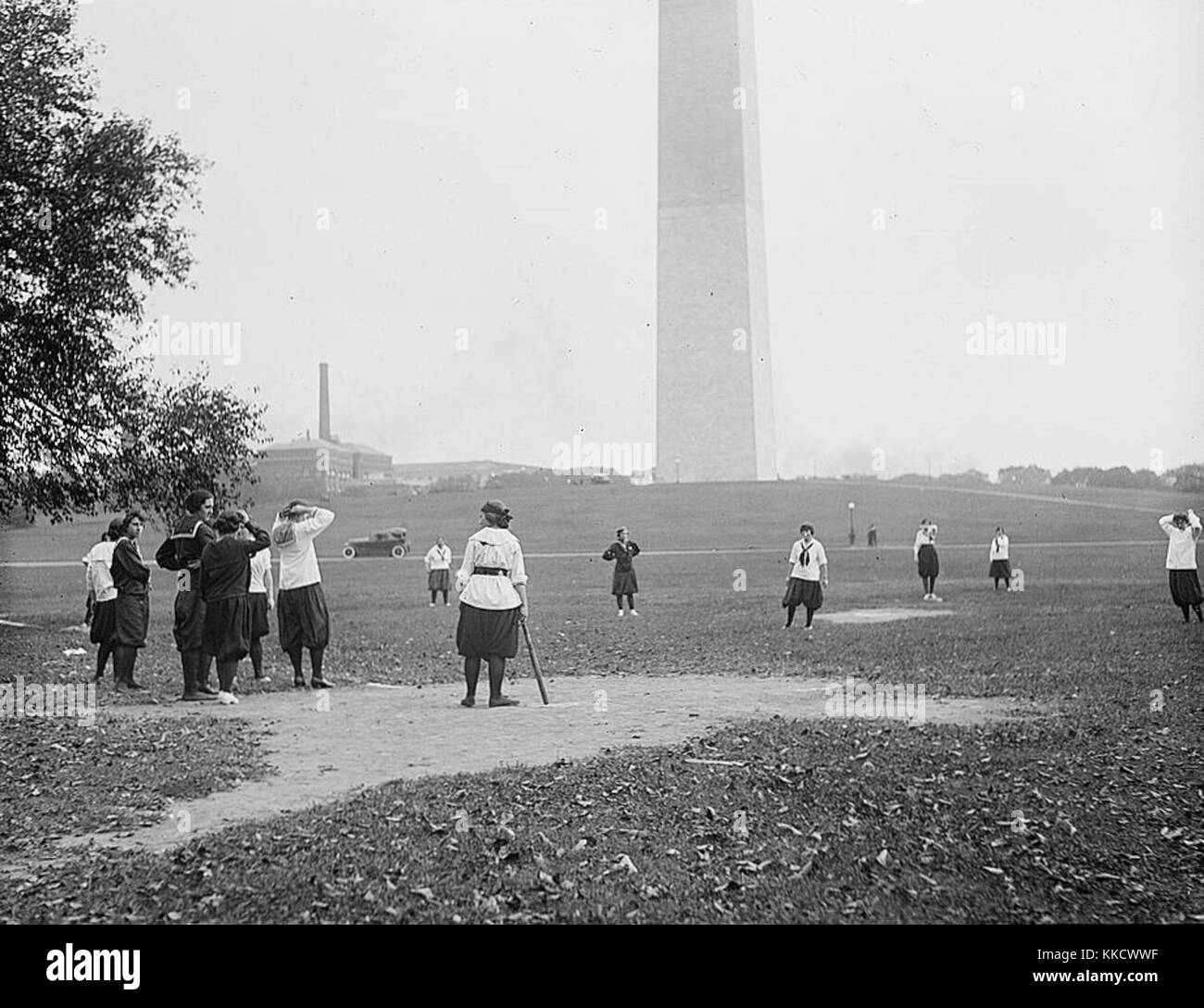 Mädchen Baseball, 10-10-19 Stockfoto