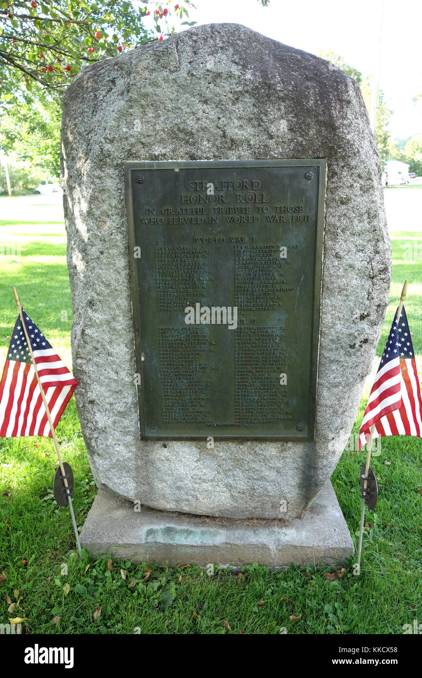 Strafford Honor Roll (Weltkrieg I und II) - Strafford, VT-DSC 04058 Stockfoto