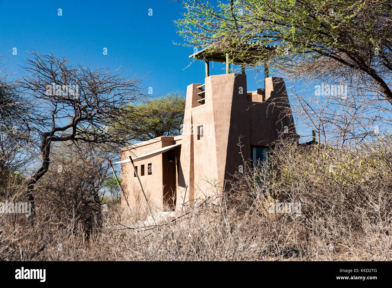 Die Außenseite des Bush Suiten auf Onguma The Fort, onguma Game Reserve, Namibia, Afrika Stockfoto