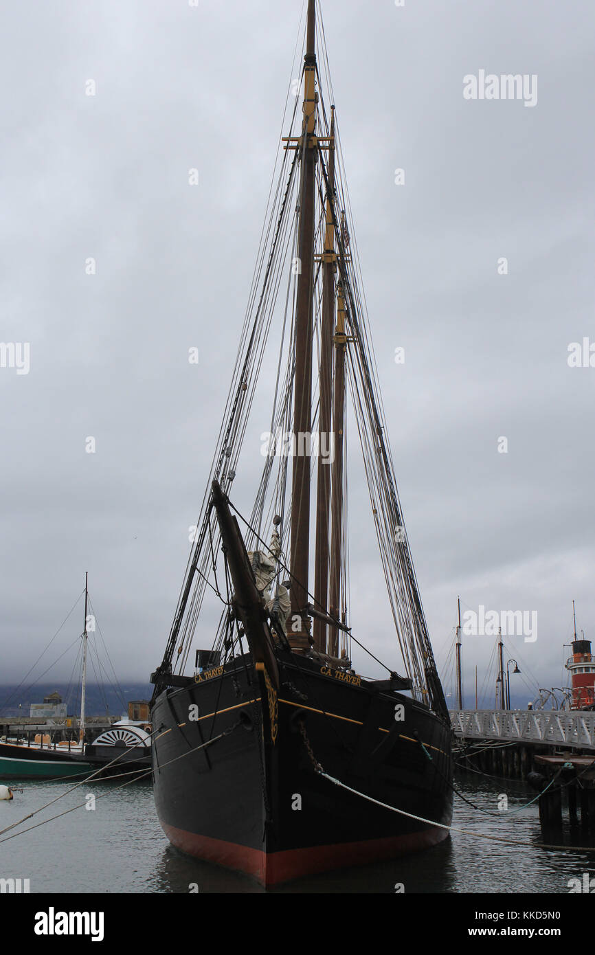 Ca thayer am Hyde Street Pier san francisco Stockfoto