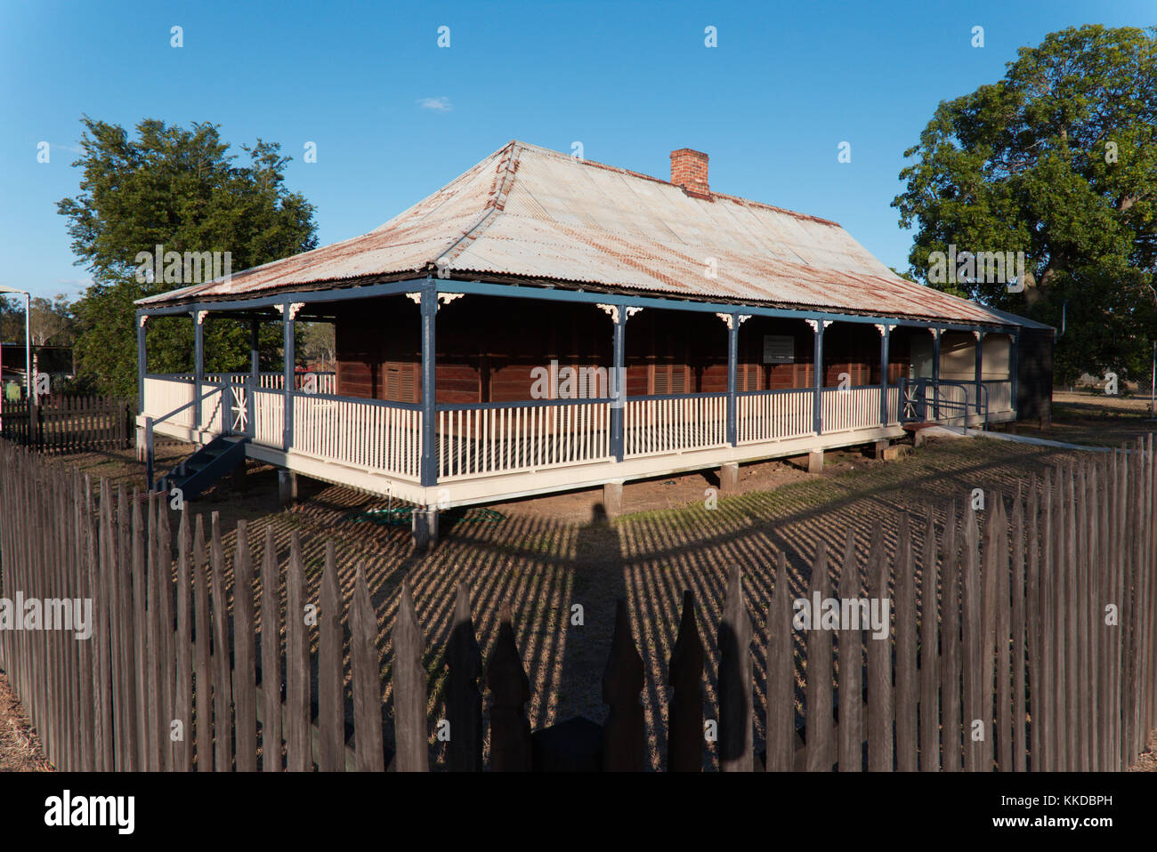 Historische Homestead jetzt Teil der Gayndah historische Gesellschaft Anzeige Gayndah Queensland Australien Stockfoto
