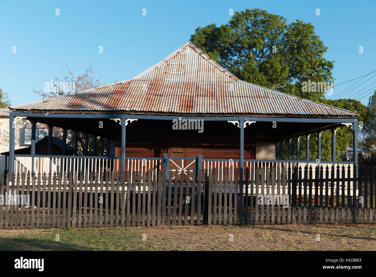 Historische Homestead jetzt Teil der Gayndah historische Gesellschaft Anzeige Gayndah Queensland Australien Stockfoto