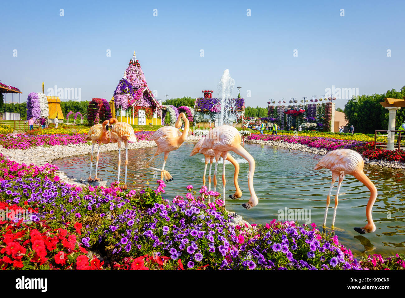 Dubai, VAE, 22. Januar 2016: Wunder Garten ist eine der wichtigsten touristischen Attraktionen in Dubai, VAE Stockfoto