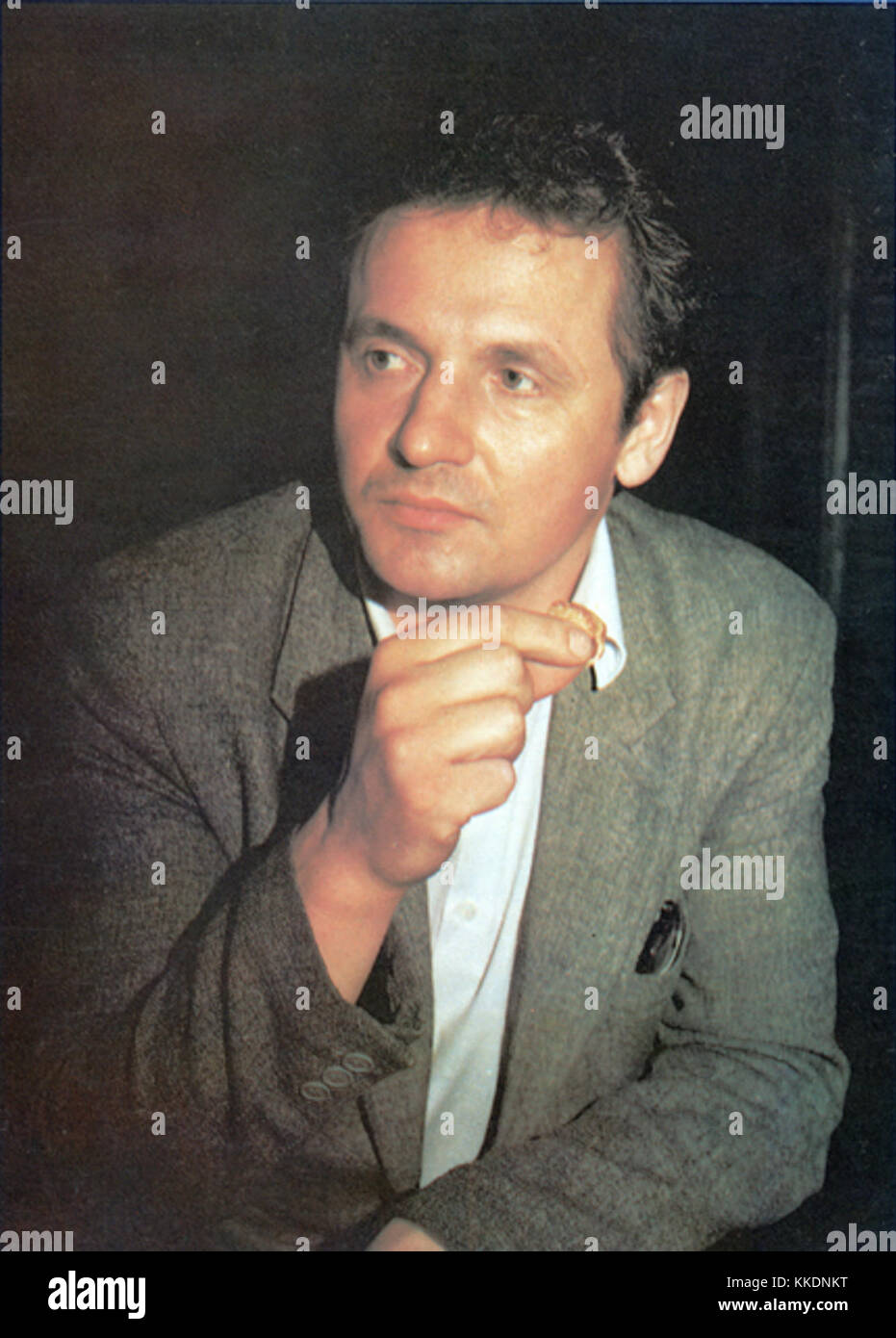 Eine Fotografie von Zbigniew Bujak aus dem Jahr 1991, die einen wichtigen Moment im Leben der polnischen politischen Figur feststellt. Bujak war für seine Rolle in der Solidaritätsbewegung in den 1980er Jahren bekannt Stockfoto