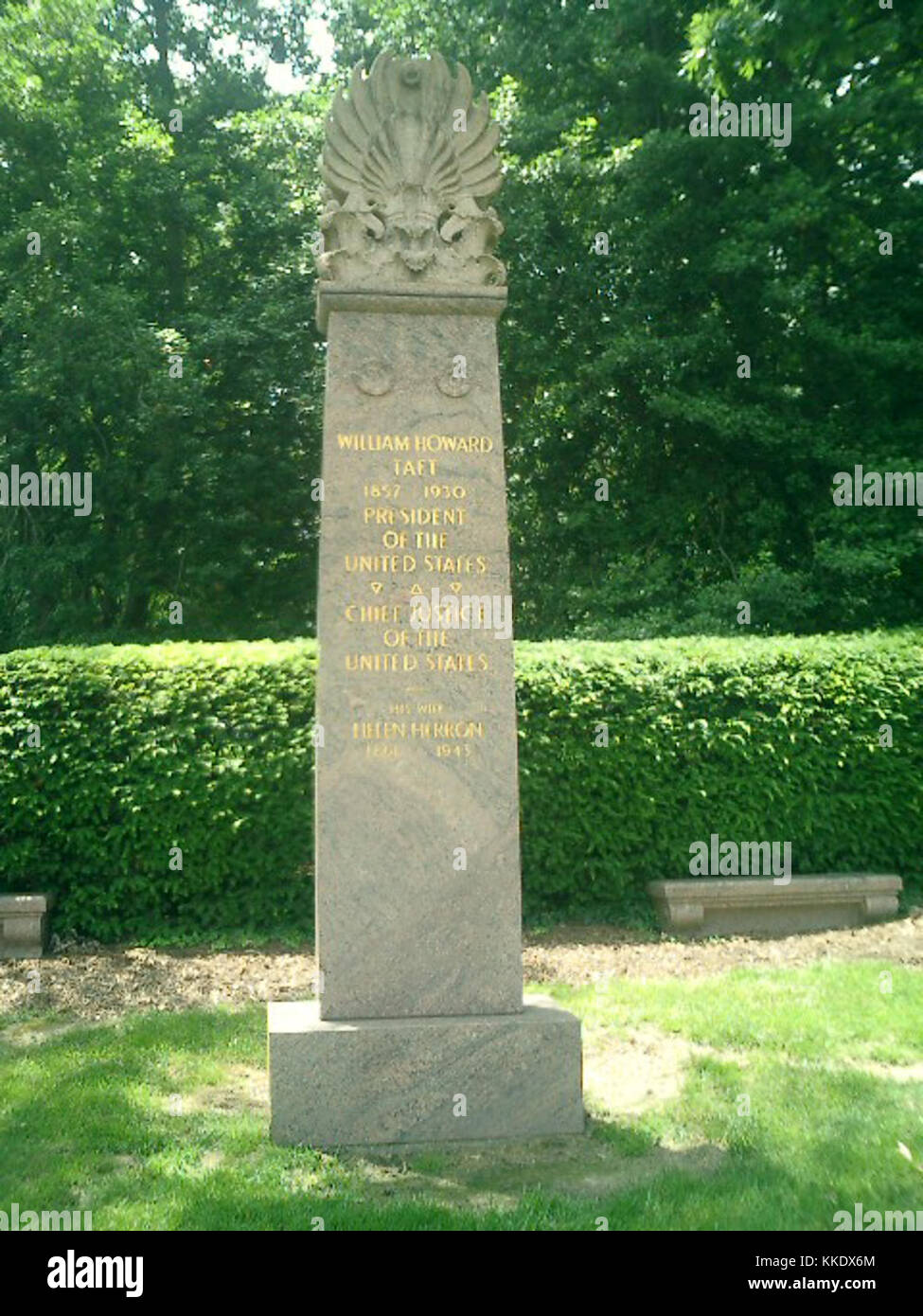 Grabstein von William H. Taft Stockfoto