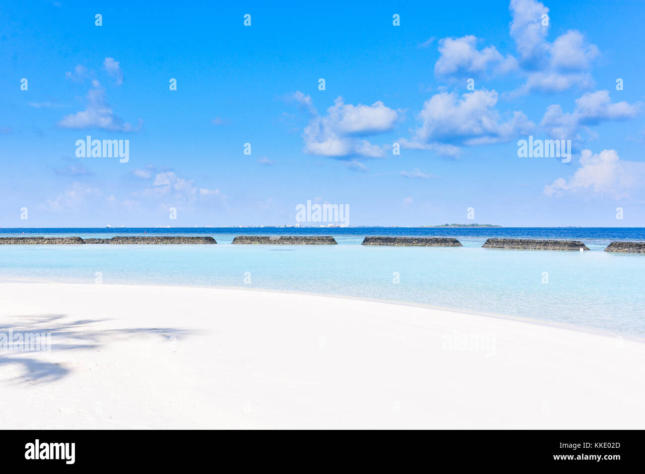 Tropical Beach, Malediven Stockfoto