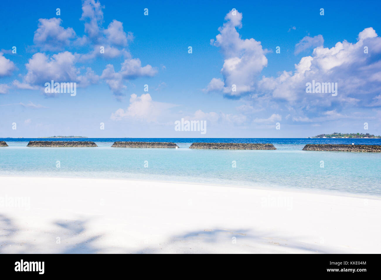 Tropischer Strand, Malediven Stockfoto