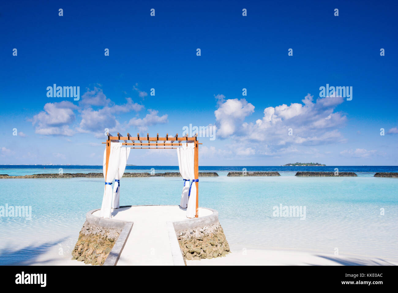 Tropical Beach, Malediven Stockfoto