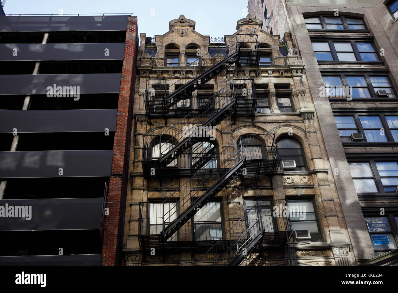Gebäude mit flämischen Stil Architektur in New York City Stockfoto