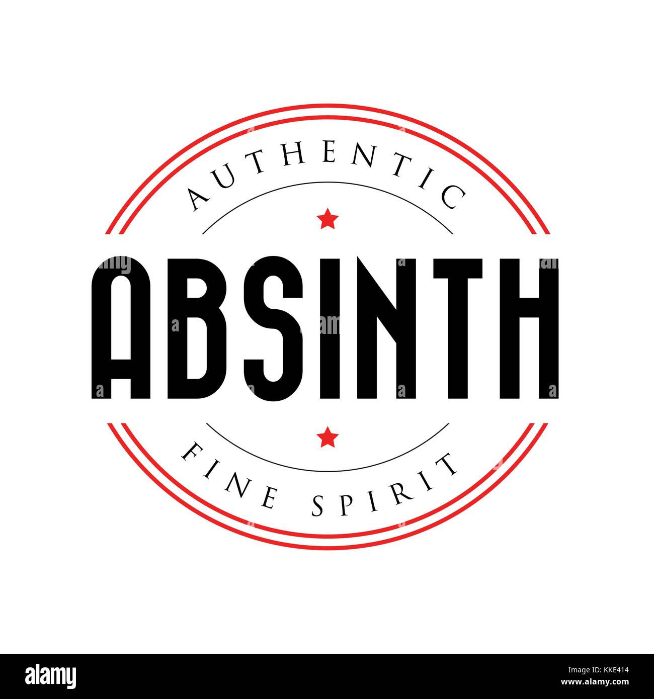 Authentischer Absinth vintage Stempel logo Vektor Stock Vektor