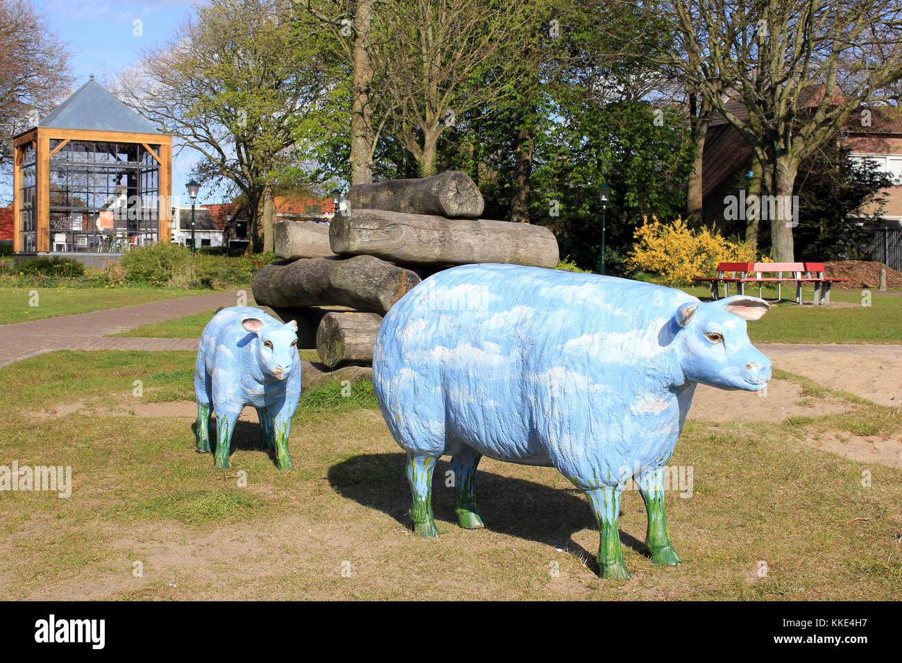 Texel Schaf Kunstwerke in Den Burg, Texel Stockfoto