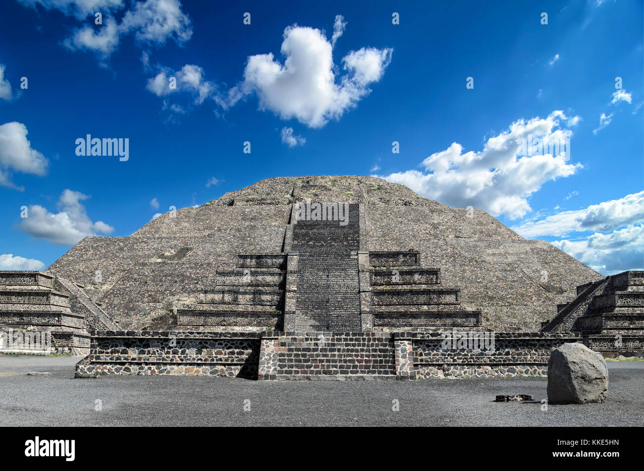 Erstaunlich peramid der Mond in Teotihuacan Stockfoto