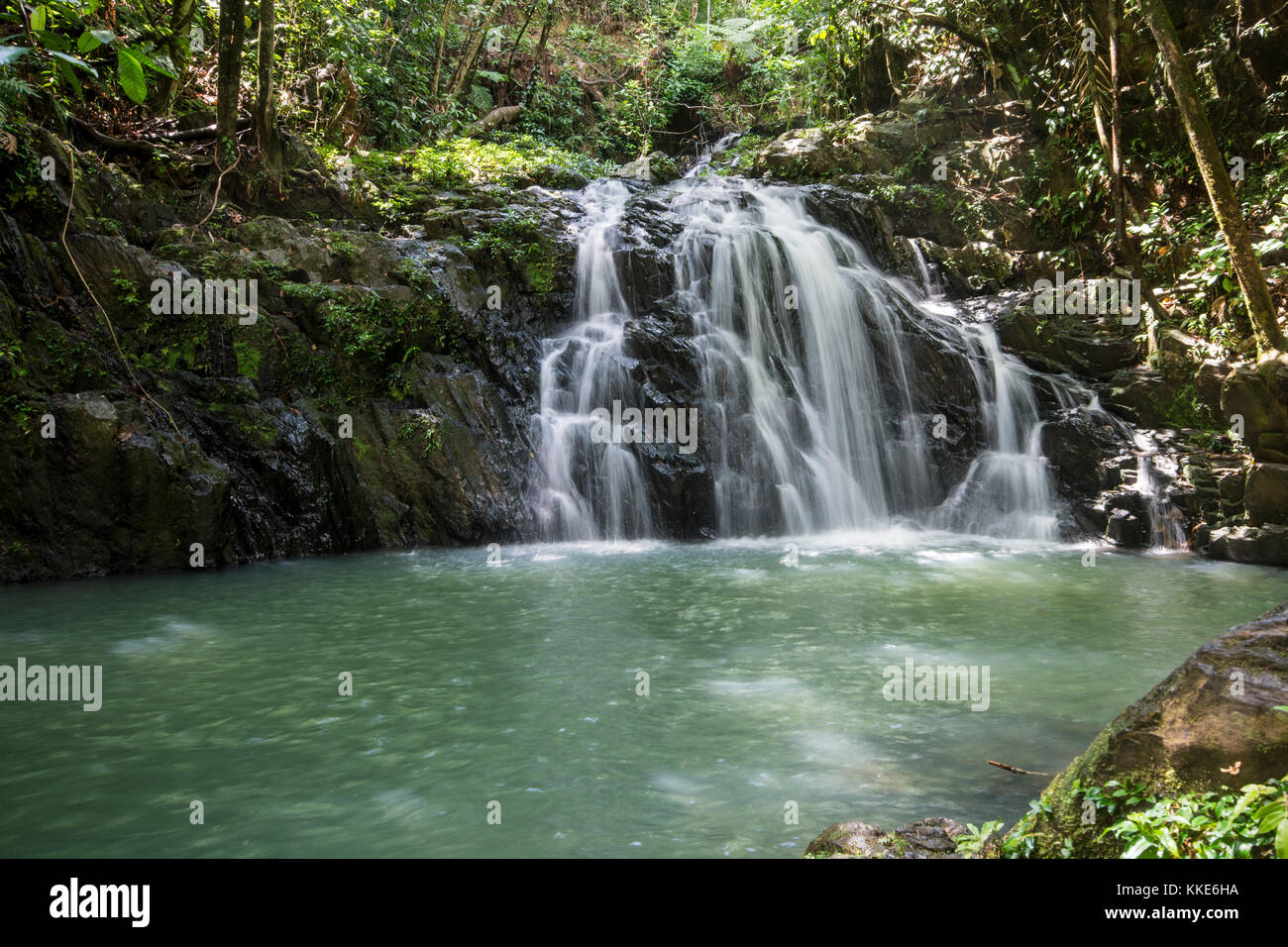 Einer schönen natürlichen Wasserfall von der Stann Creek District von Belize. Stockfoto
