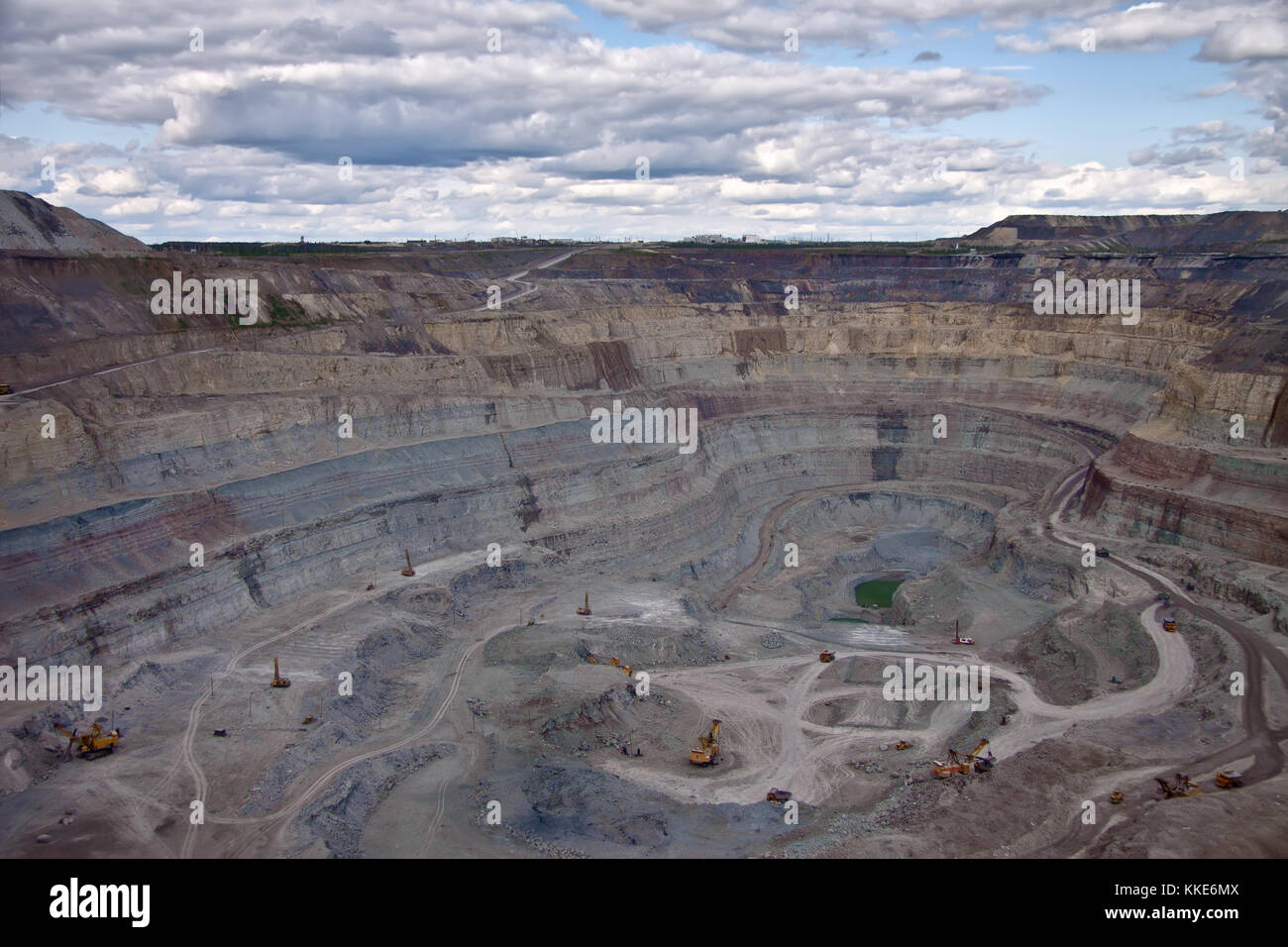 Luftaufnahme der Diamond Mine öffnen Stockfoto