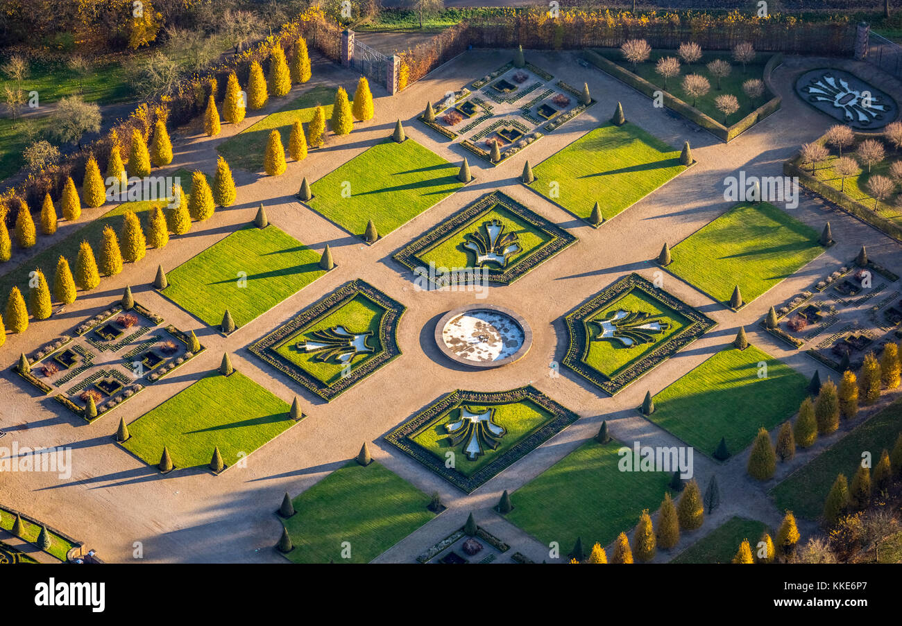 Kloster Kamp mit Garten, Garten, barocker Terrassengarten, Kreuzgarten