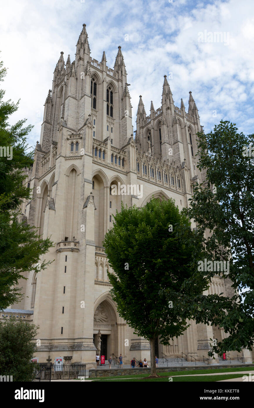 Der Washington National Cathedral, Wisconsin Avenue und der Massachusetts Avenue, N.W., Washington, D.C. Stockfoto