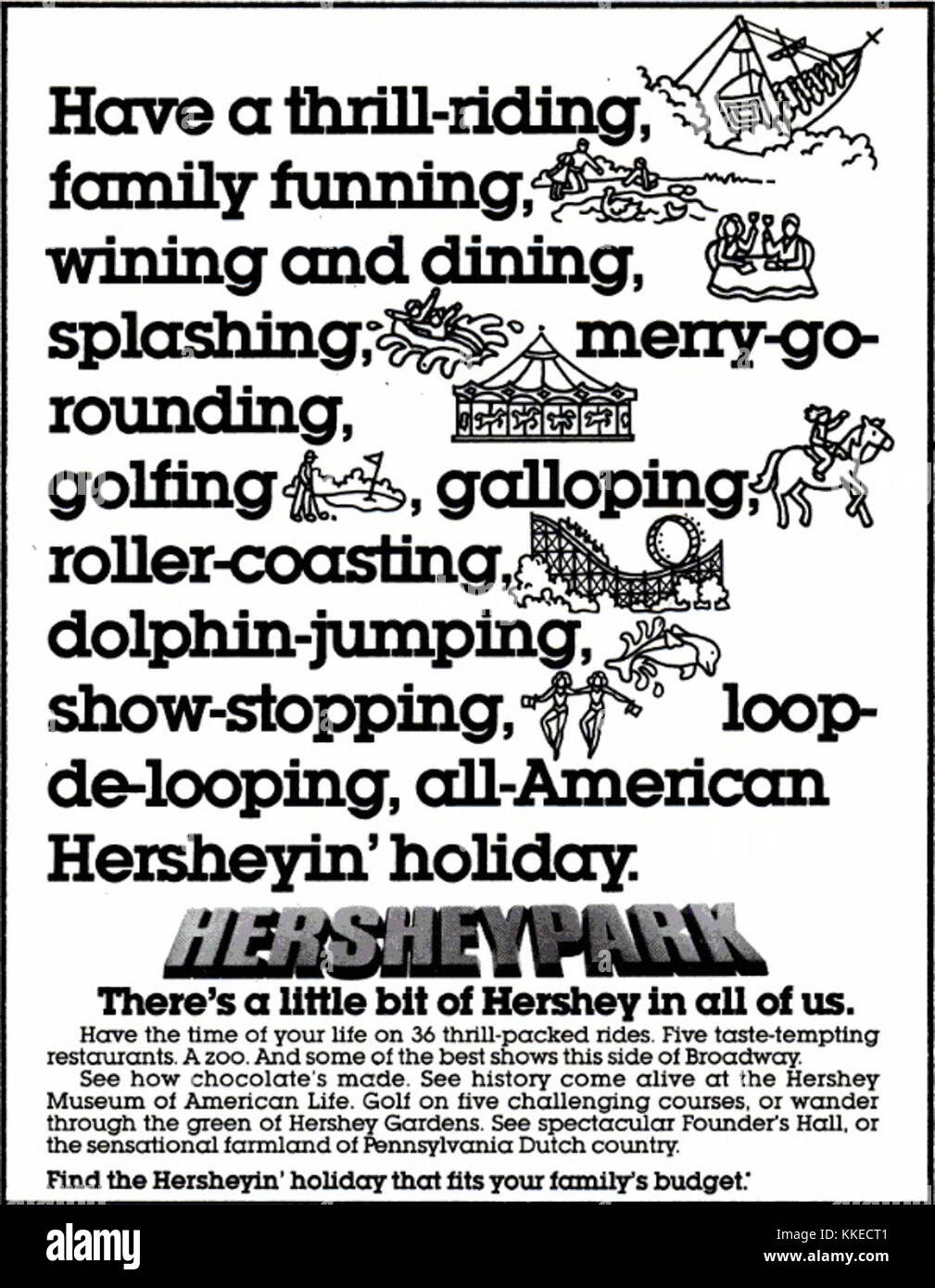 Hersheypark ad 1981-Mai 25 (New York Magazine) Stockfoto