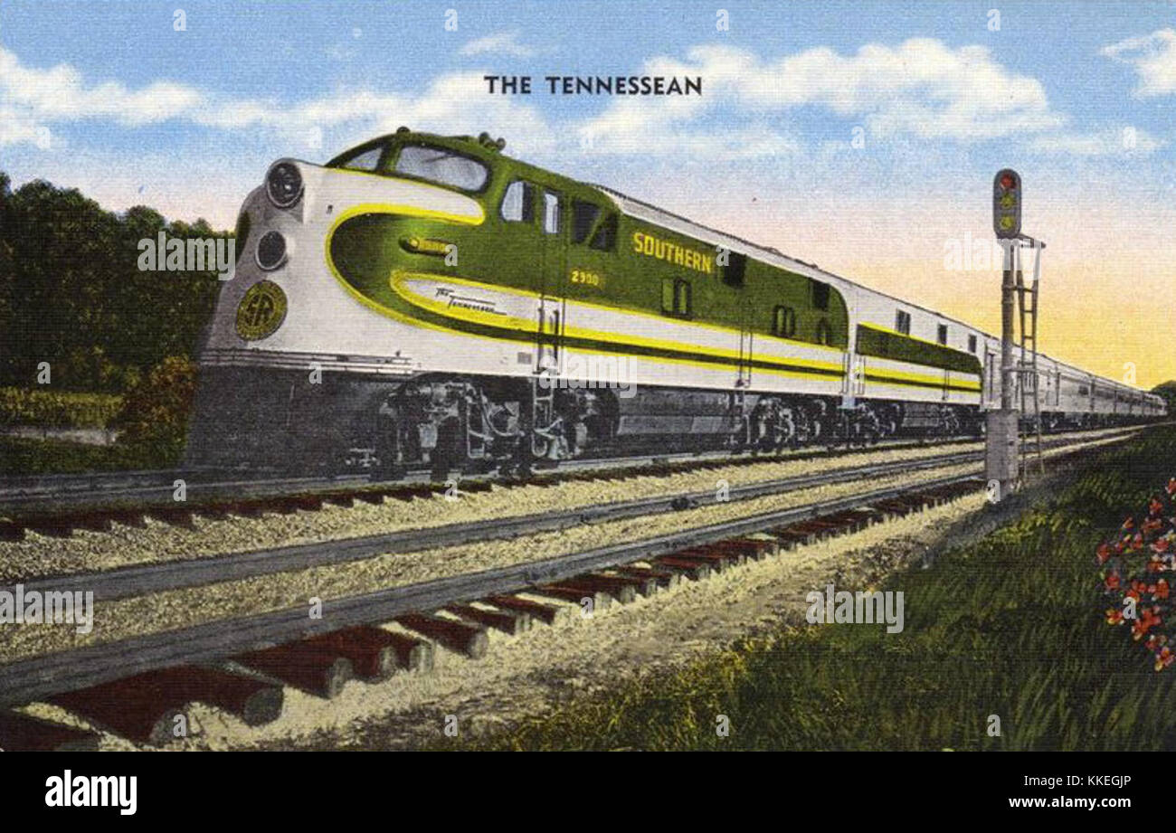 Die Tennessee Southern Railway war eine bedeutende amerikanische Eisenbahnlinie, die eine Schlüsselrolle im regionalen Verkehr spielte, insbesondere in den südlichen USA Stockfoto