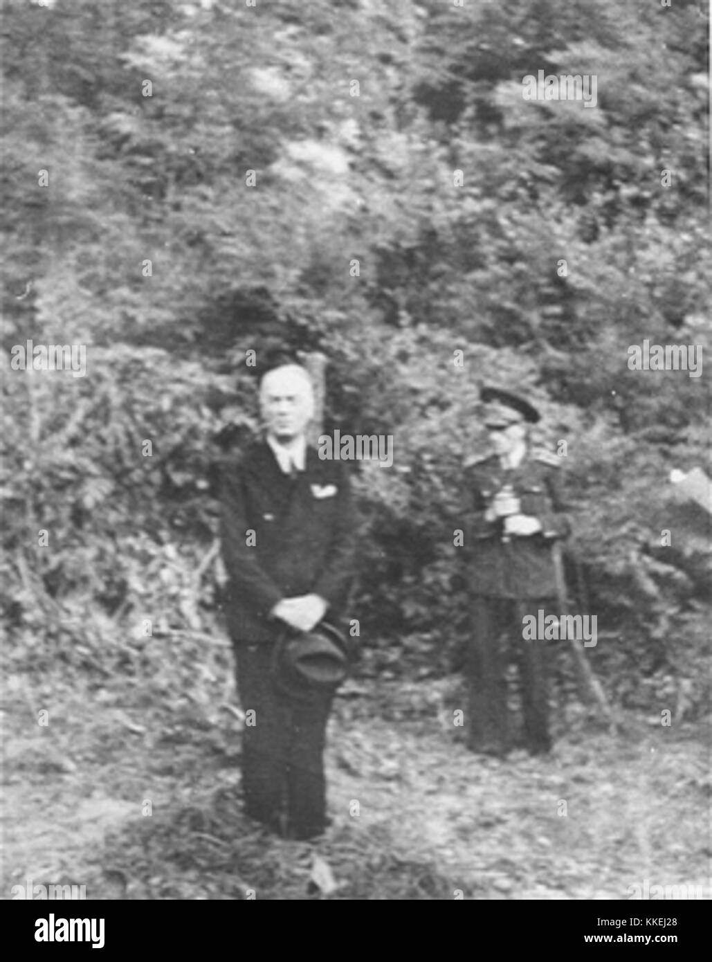 Ion Antonescu war ein rumänischer Militäroffizier und politischer Führer, der während des Zweiten Weltkriegs als Premierminister Rumäniens diente. Seine Rolle in der rumänischen Politik war Gegenstand umfangreicher historischer Analysen und Debatten. Stockfoto