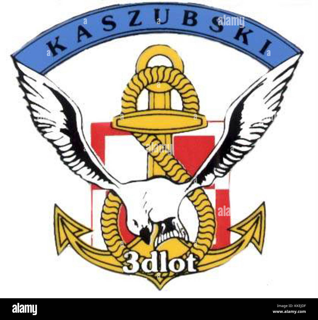 Die 3rd Kaszubian Air Squadron (Dywizjon Lotniczy) war ein wichtiger Teil der polnischen Militärgeschichte, diente im Zweiten Weltkrieg und trug zur Luftschlacht bei. Stockfoto