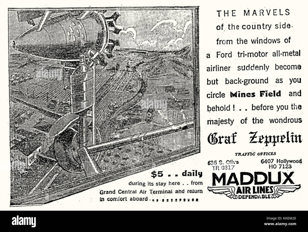 Eine Werbung mit Maddox, die potenziell für ein Produkt oder eine Dienstleistung ist und die Werbetrends und die Design-Ästhetik seiner Zeit widerspiegelt. Stockfoto