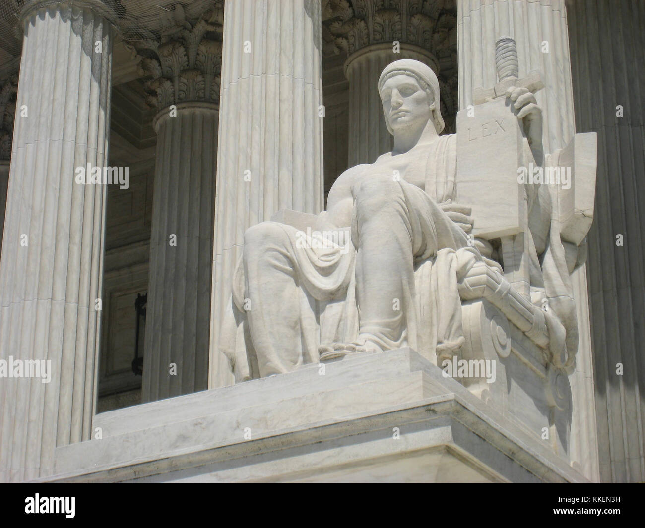 Guardian of Law von James Earle Fraser, Supreme Court der USA Stockfoto