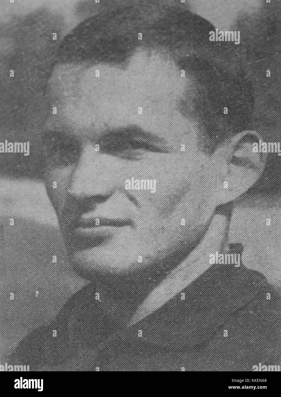 Wieslaw Maniak, ein bemerkenswertes Individuum, möglicherweise ein Profi in einem bestimmten Bereich wie Kunst, Wissenschaft oder Sport, aufgenommen in diesem Porträt oder historischen Bild. Stockfoto