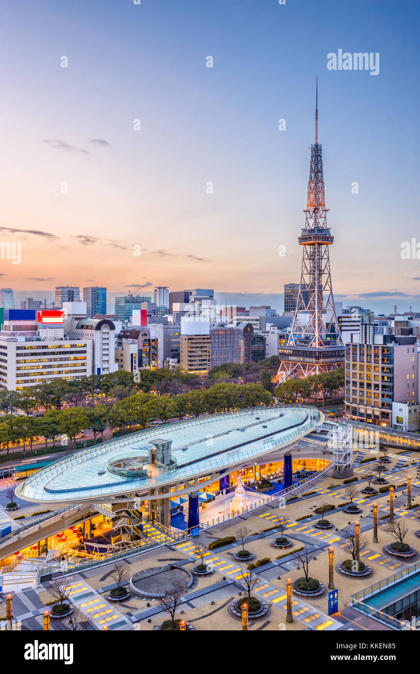 Nagoya, Japan Downtown Skyline der Stadt Stockfotografie Alamy