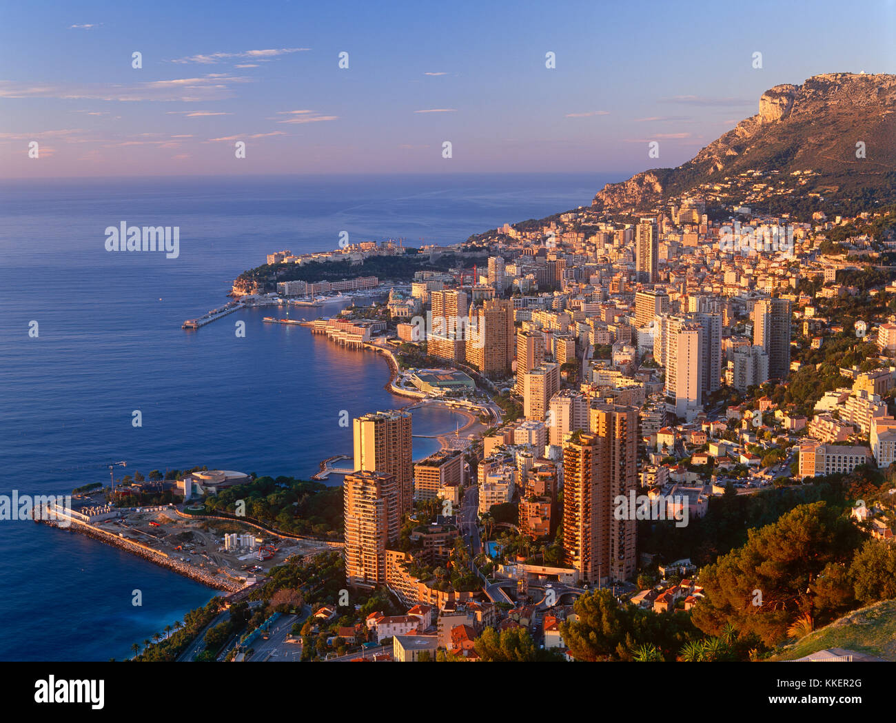 Ansicht von Monte Carlo, Monaco, Cote d'Azur, Französische Riviera, Frankreich Stockfoto